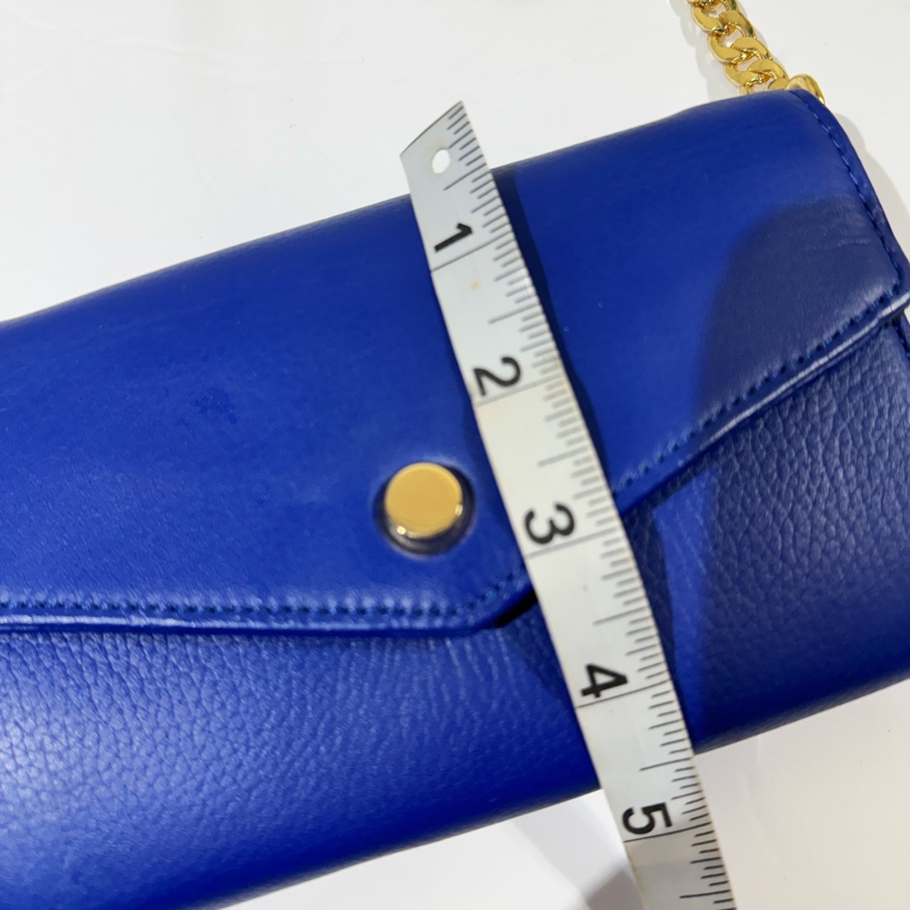 Stella & Max Elegant Royal Blue Leather Crossbody/Clutch Bag - Picture 5 of 8
